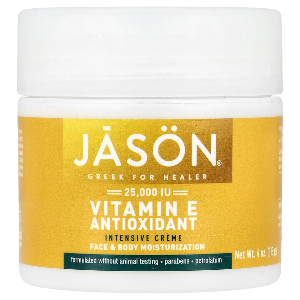 JASON jar front view showing label and size, clear product identity and benefit