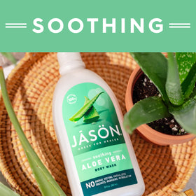 JASON bottle in bathroom lifestyle scene creating a calming shower routine