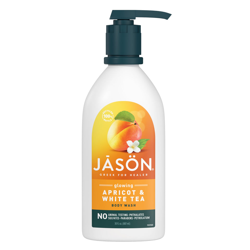 JASON front packaging showing bottle and apricot scent benefit