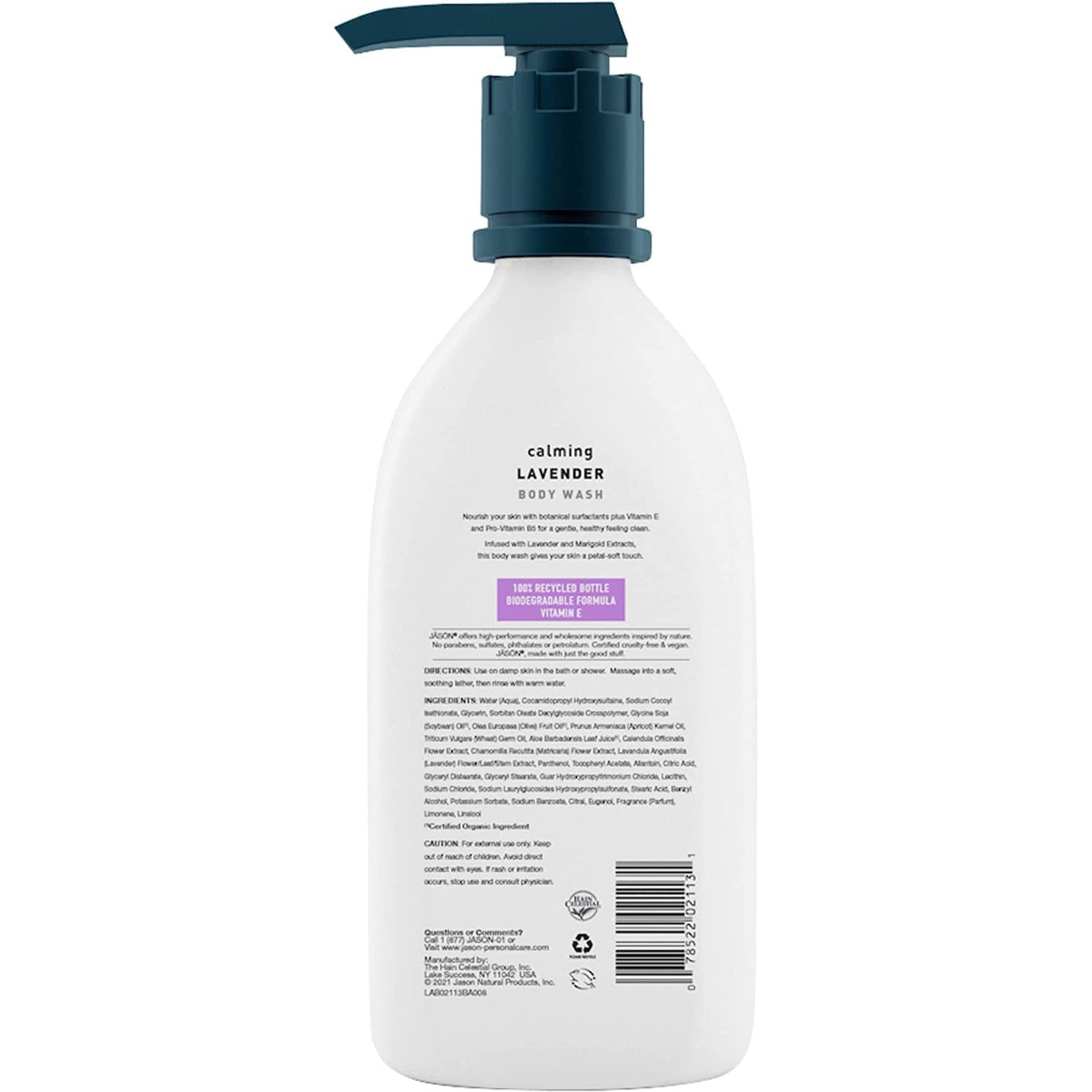 JASON label close-up highlighting lavender and ingredient callouts for clarity