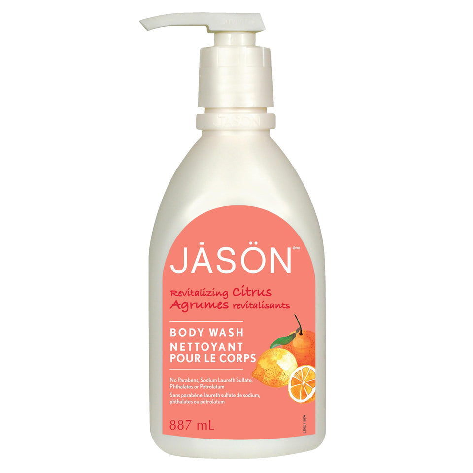 JASON citrus front packaging showing large 30 fl oz bottle and vibrant label for convenience