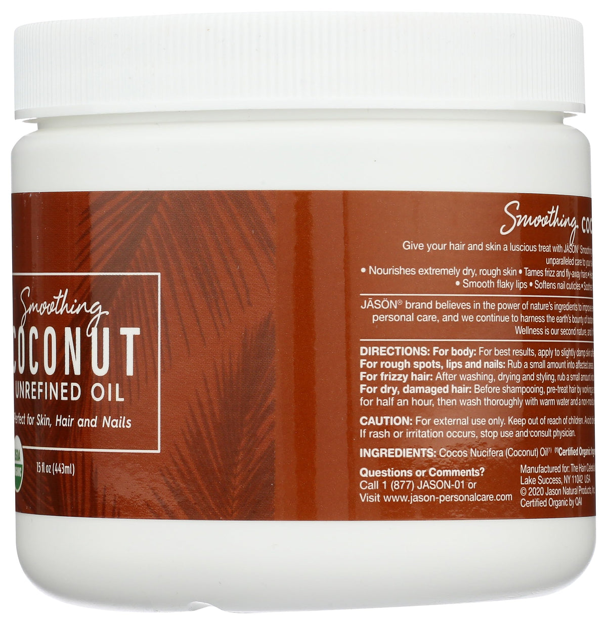 JASON label closeup highlighting USDA organic and ingredient transparency