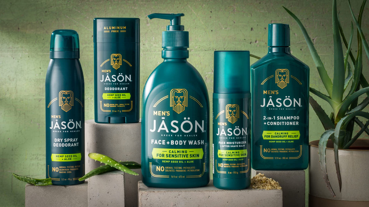 JASON back label close-up highlighting ingredients and medicated zinc pyrithione benefit