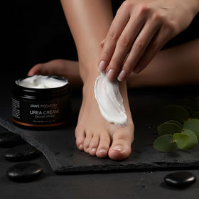 Jaws Podiatry before and after feet illustrating smoother heels