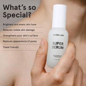 JAXON LANE bottle label focus highlighting active ingredients and vegan benefit