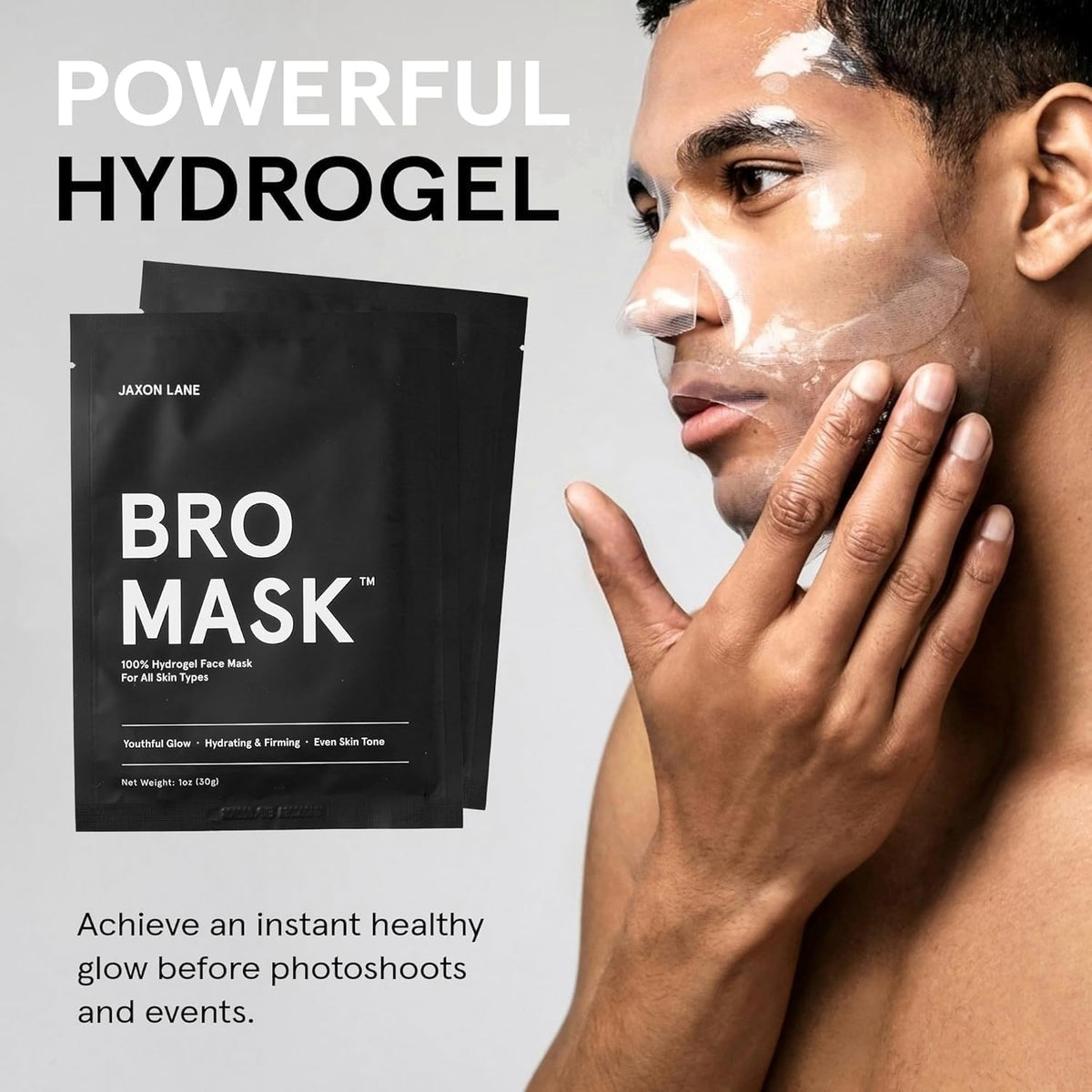JAXON LANE hydrogel close-up texture showing thick cling for hydration