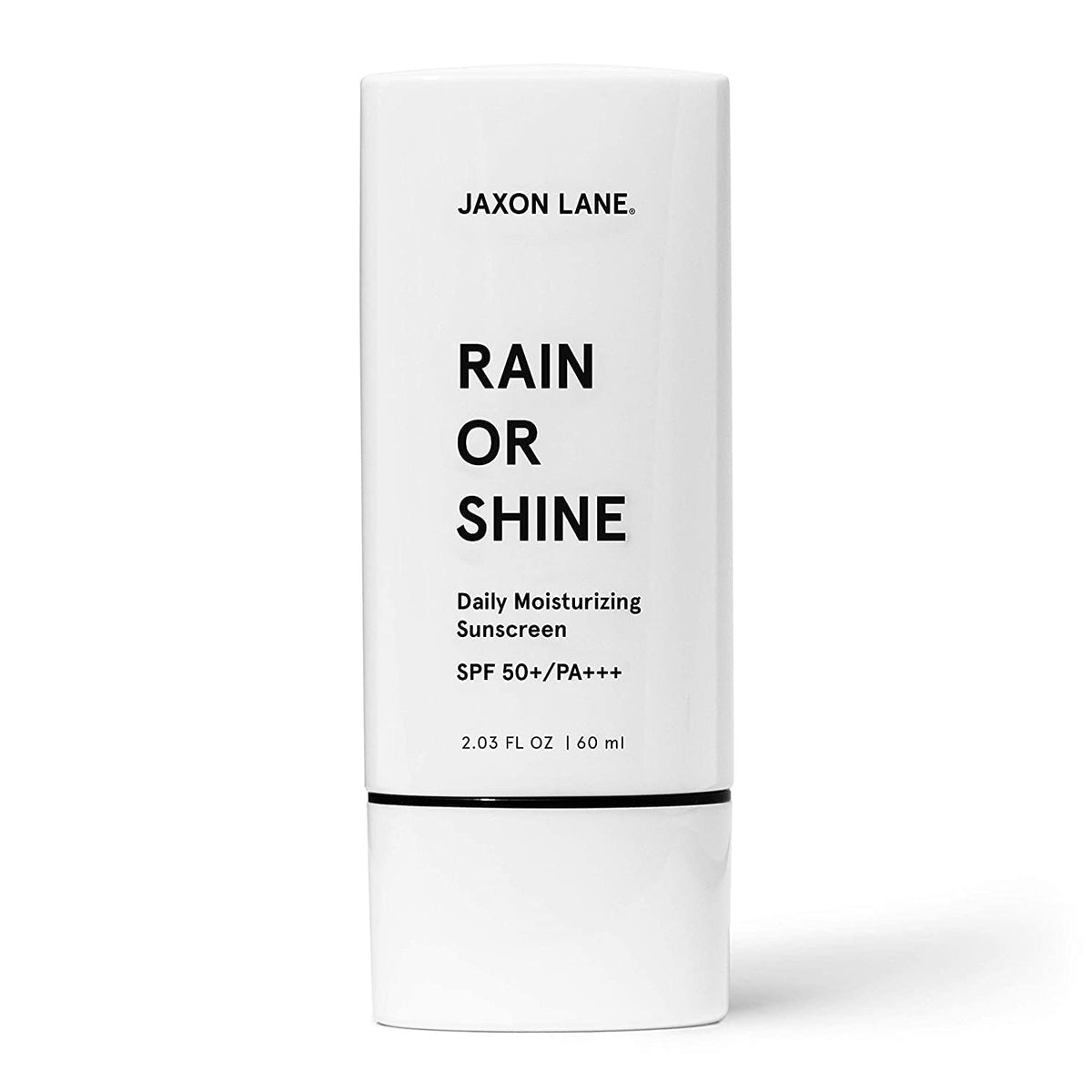 JAXON LANE front tube showing SPF 50 and fragrance-free protection