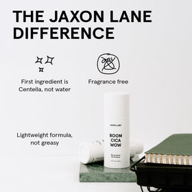 JAXON LANE clear gel on hand demonstrating lightweight hydration benefit