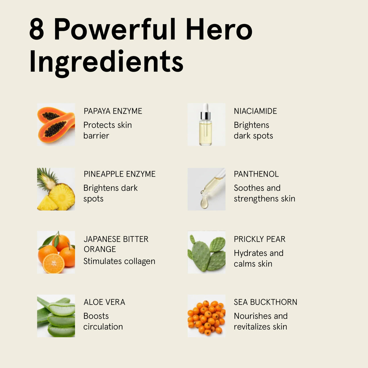 JAXON LANE pineapple and papaya ingredients conveying enzyme renewal