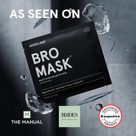 JAXON LANE mask pack staged on bathroom shelf for at-home skincare routine