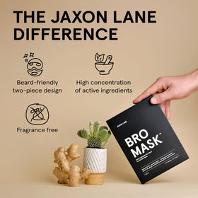 JAXON LANE bottom half applied around beard showing targeted jawline coverage