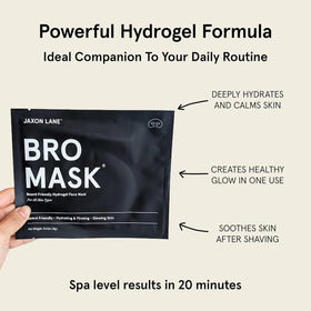 JAXON LANE hydrogel texture close-up highlighting thick clingy sheet and hydration