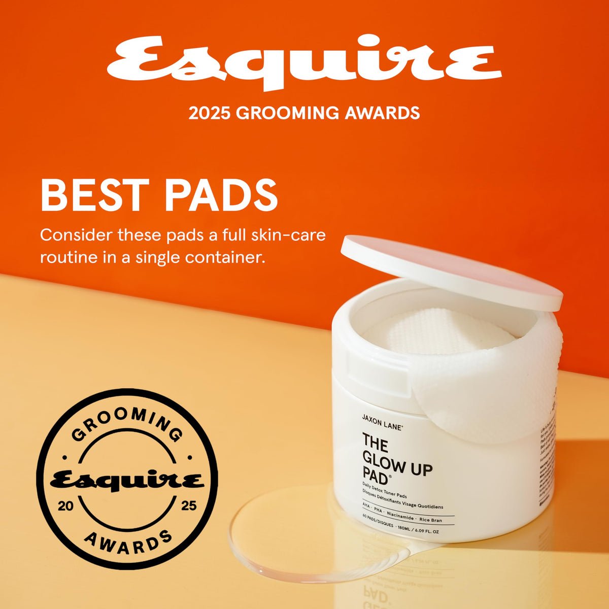 JAXON LANE pad texture close-up revealing exfoliating surface