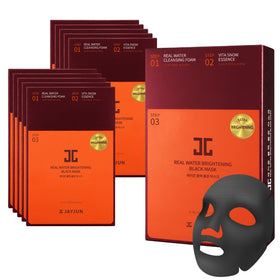 JAYJUN JJ front packaging showing the 10-sheet brightening kit benefit