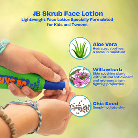 JB SKRUB cap and nozzle detail for easy controlled dispensing
