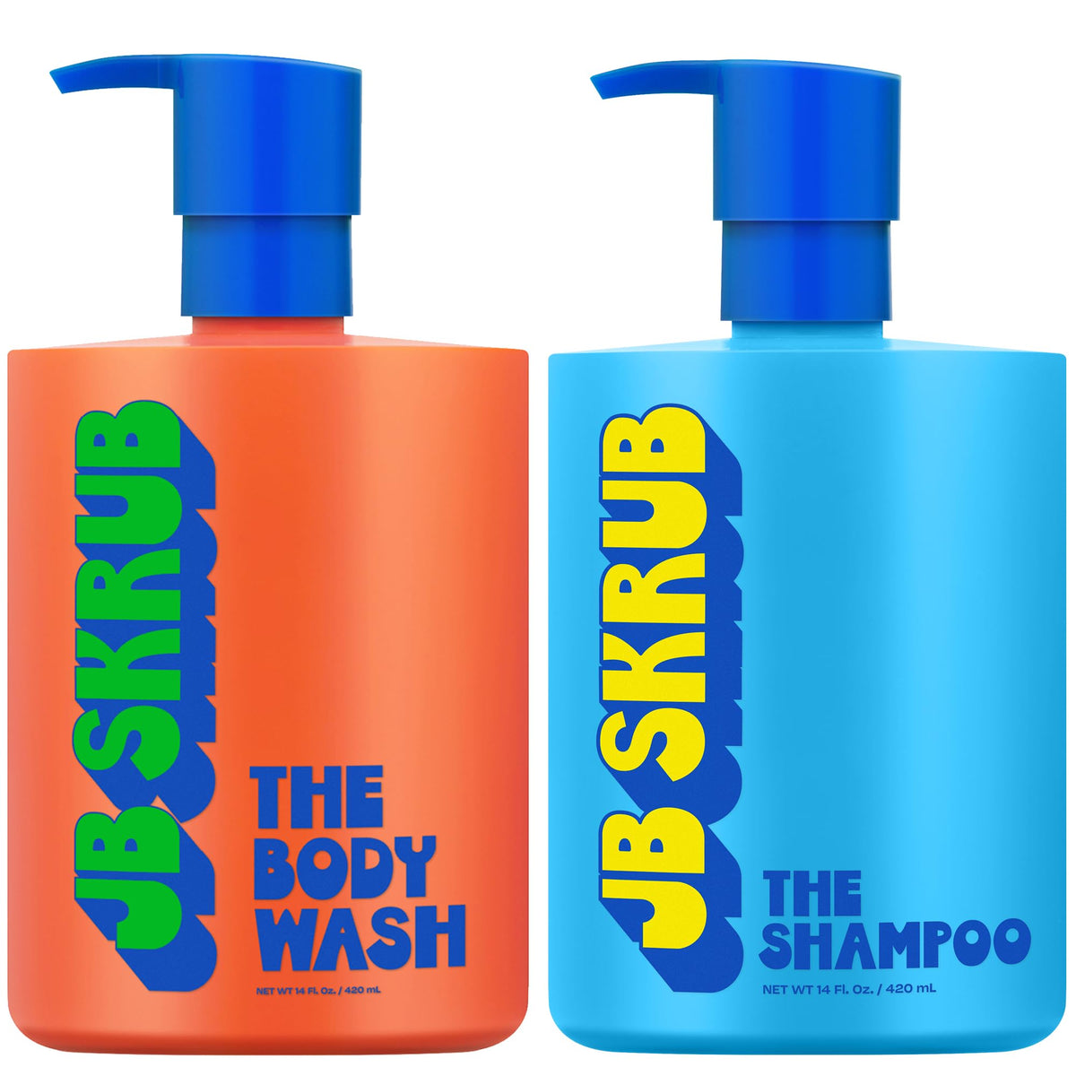 JB SKRUB front packaging showing 14oz bottle and clear labeling for confidence