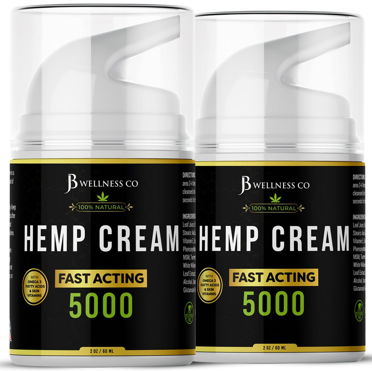 JB Wellness Co jar front packaging showing label and two-pack benefit