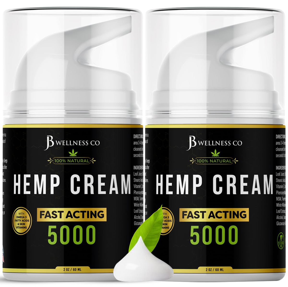 JB Wellness Co two-pack beside ruler showing 4oz jar size for planning