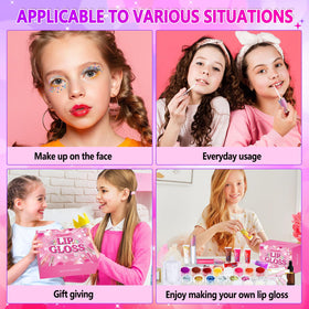 Jcoos finished glosses displayed in tubes showcasing wearable shine benefit