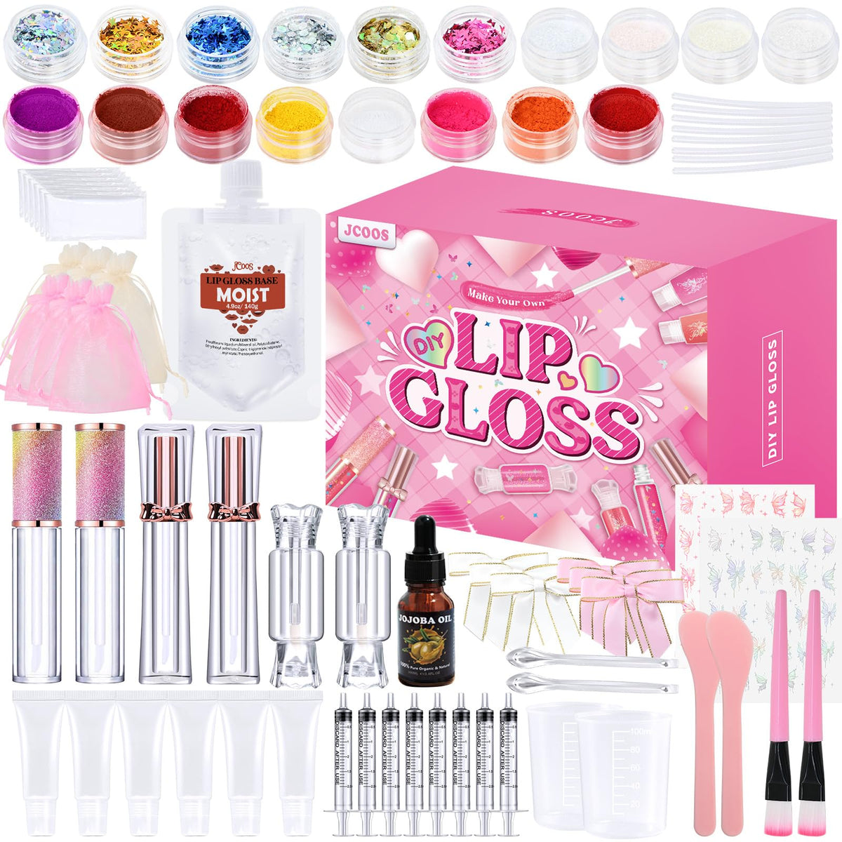 Jcoos front packaging showing complete 77-piece kit and presentation benefit