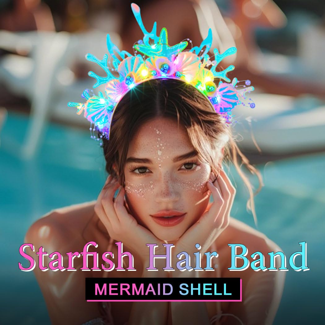 JEAIRTS headband in beach wedding setting illustrating romantic mermaid accessory