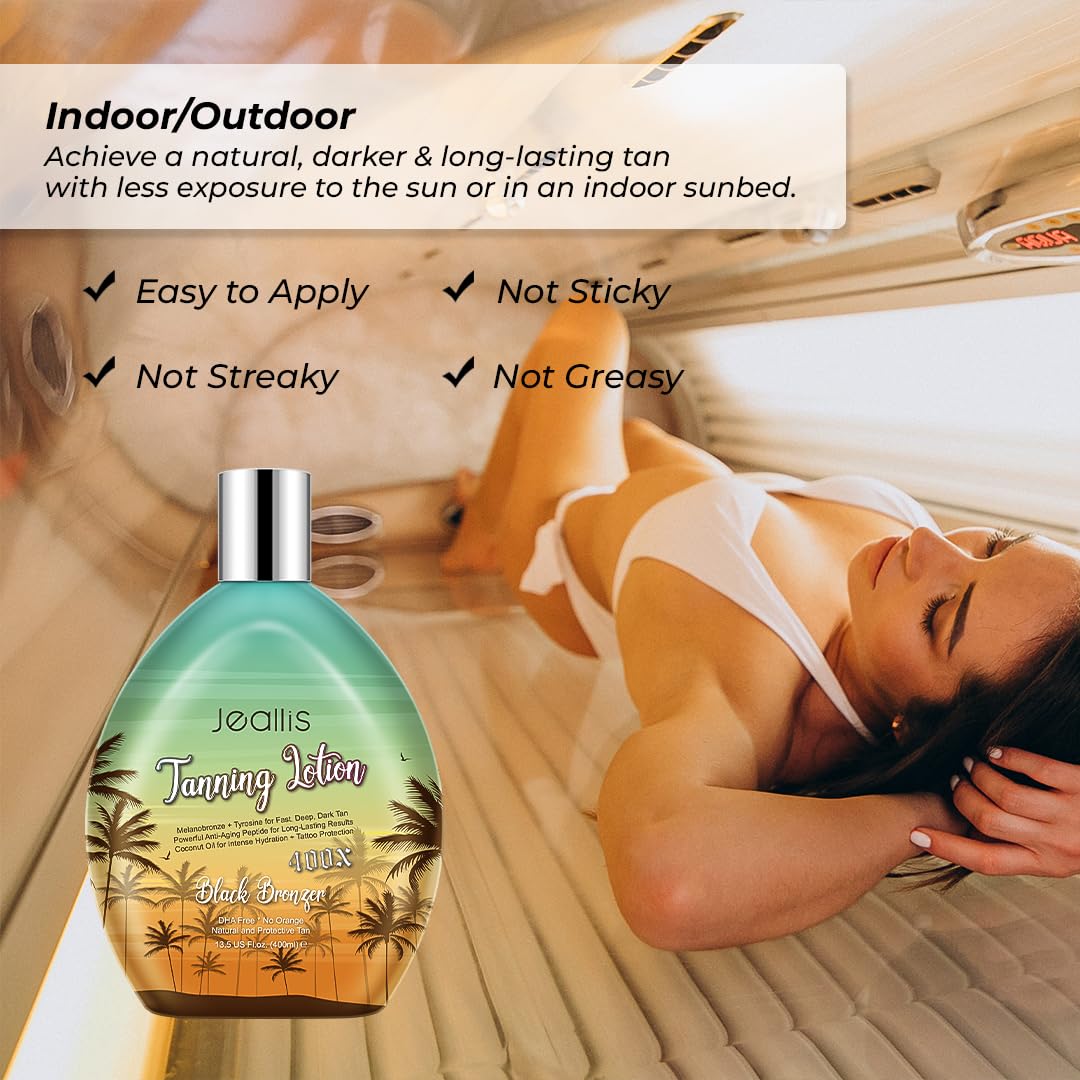 jeallis lotion on skin application illustrating even coverage and immediate bronzing