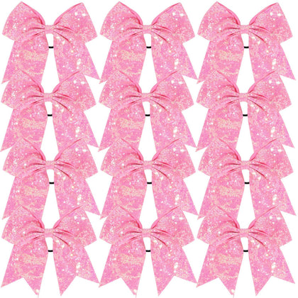 Jeffan front packaging showing 12 pink glitter bows and clear value
