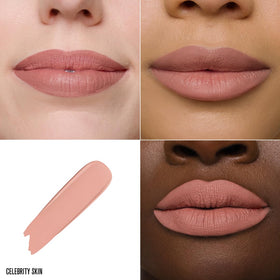 Jeffree Star texture swatch of Celebrity Skin showing smooth matte payoff