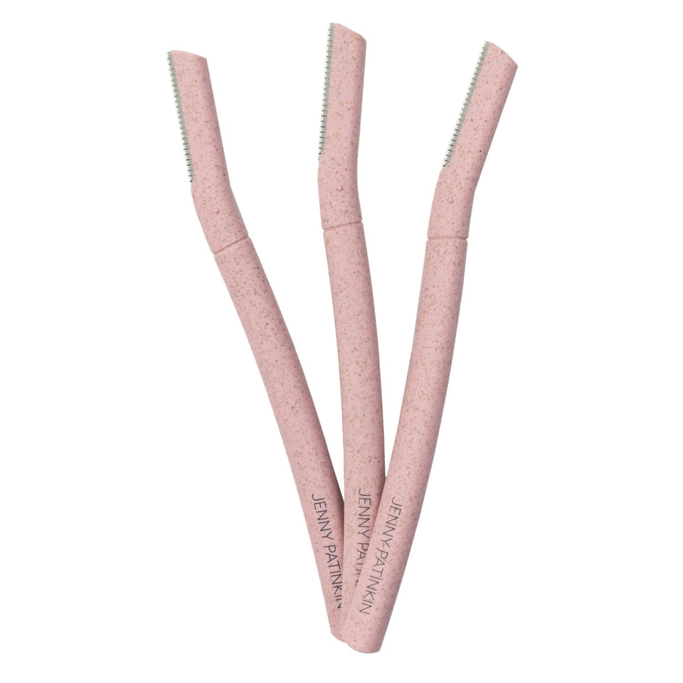 JENNY PATINKIN front packaging showing three-piece dermaplaning set and benefits