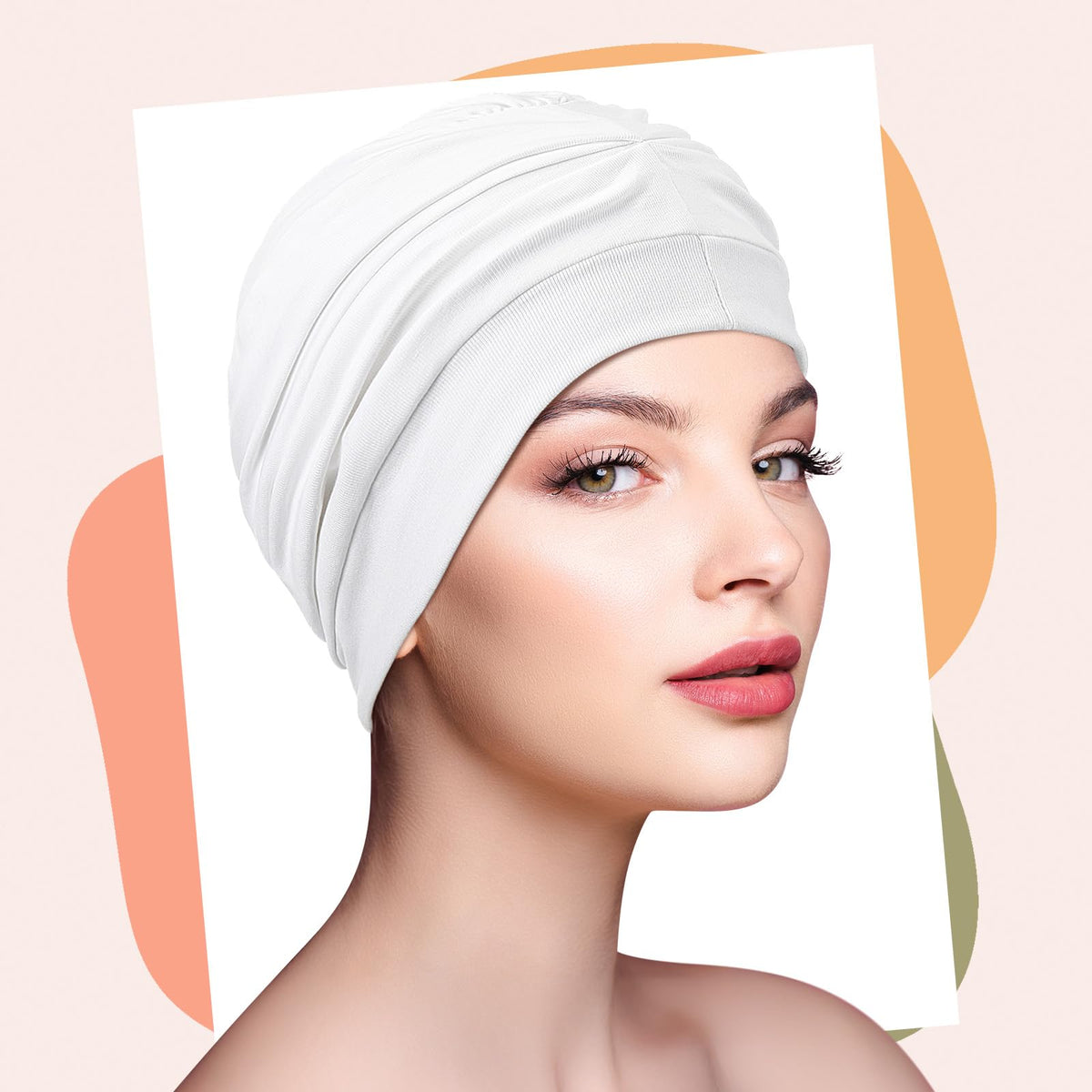JenPen flat lay of all four bonnets showing fabric texture and breathable cotton-spandex