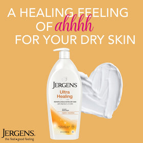 Jergens bottle next to common items to show 32 oz scale