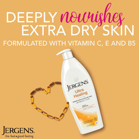 Jergens close-up lotion texture illustrating smooth absorption