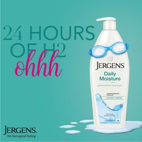 Jergens lotion texture close-up illustrating creamy absorbent formula