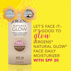 Jergens application on cheek demonstrating even blending and glow