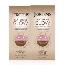 Jergens front packaging showing product and SPF20 protection benefit