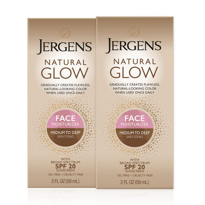 Jergens front packaging showing product and SPF20 protection benefit