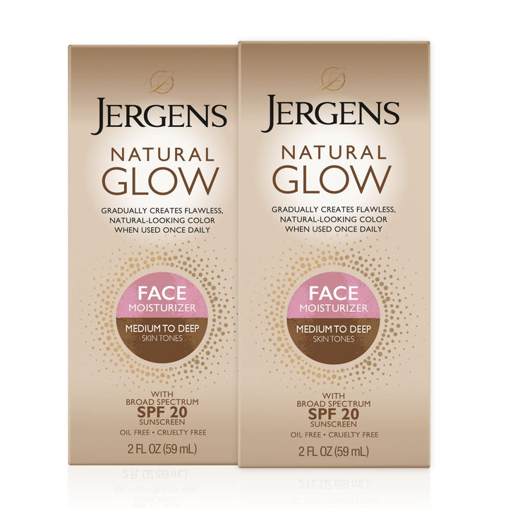 Jergens front packaging showing product and SPF20 protection benefit