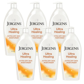 Jergens front label on 32 oz bottle showing benefits and size