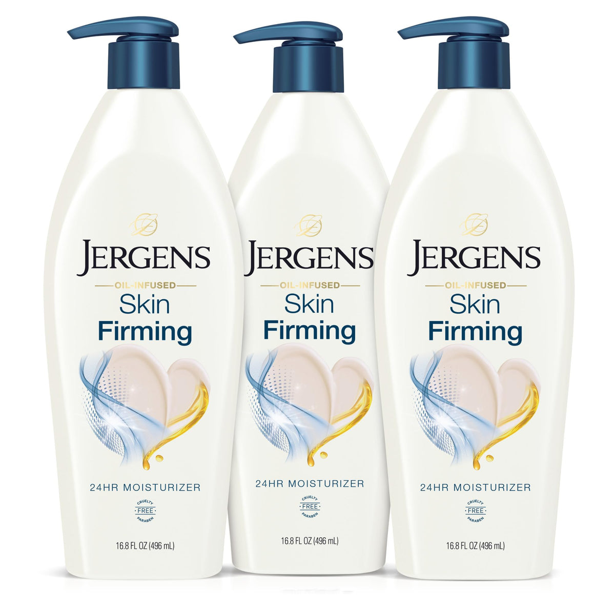 Jergens front packaging showing 16.8 oz bottle and product benefit