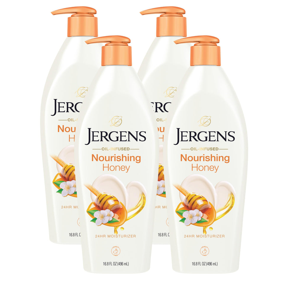 Jergens bottle front packaging showing label and size for quick identification