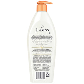Close-up of Jergens label ingredient list to show dermatologist-tested reassurance