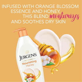 Jergens creamy lotion texture swipe showing rich hydration and spreadability