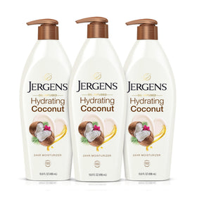 Jergens front packaging showing product name and size with clear benefits