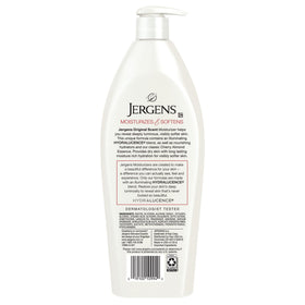 Jergens lifestyle bathroom shelf with bottles conveying everyday ritual and pleasant scent
