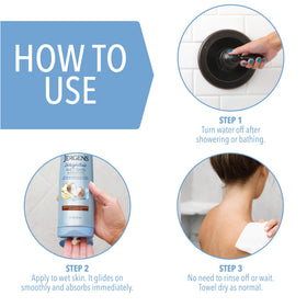 Jergens lotion absorbing into skin close-up for non-greasy finish