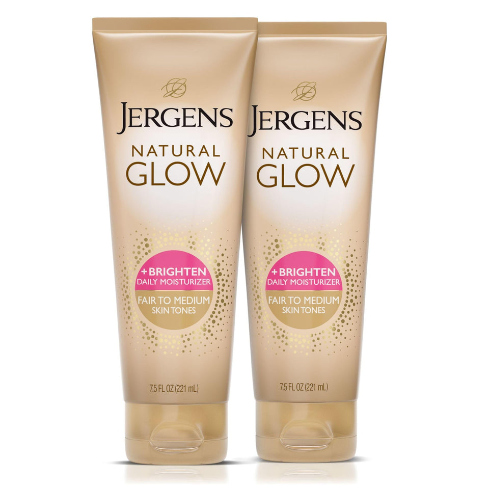 Jergens front packaging showing bottle and branding, highlighting convenience