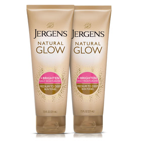 Jergens front packaging shows product and benefits for easy selection