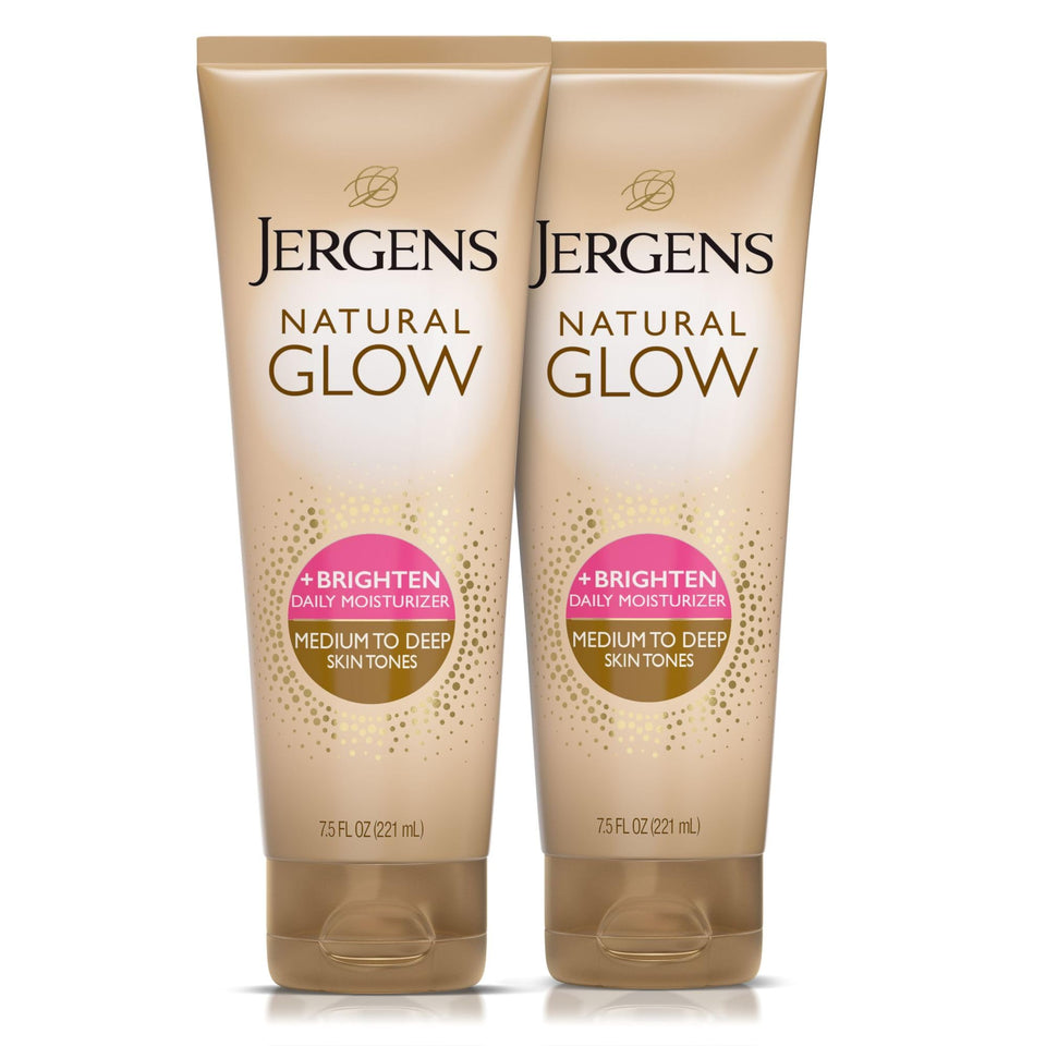 Jergens front packaging shows product and benefits for easy selection