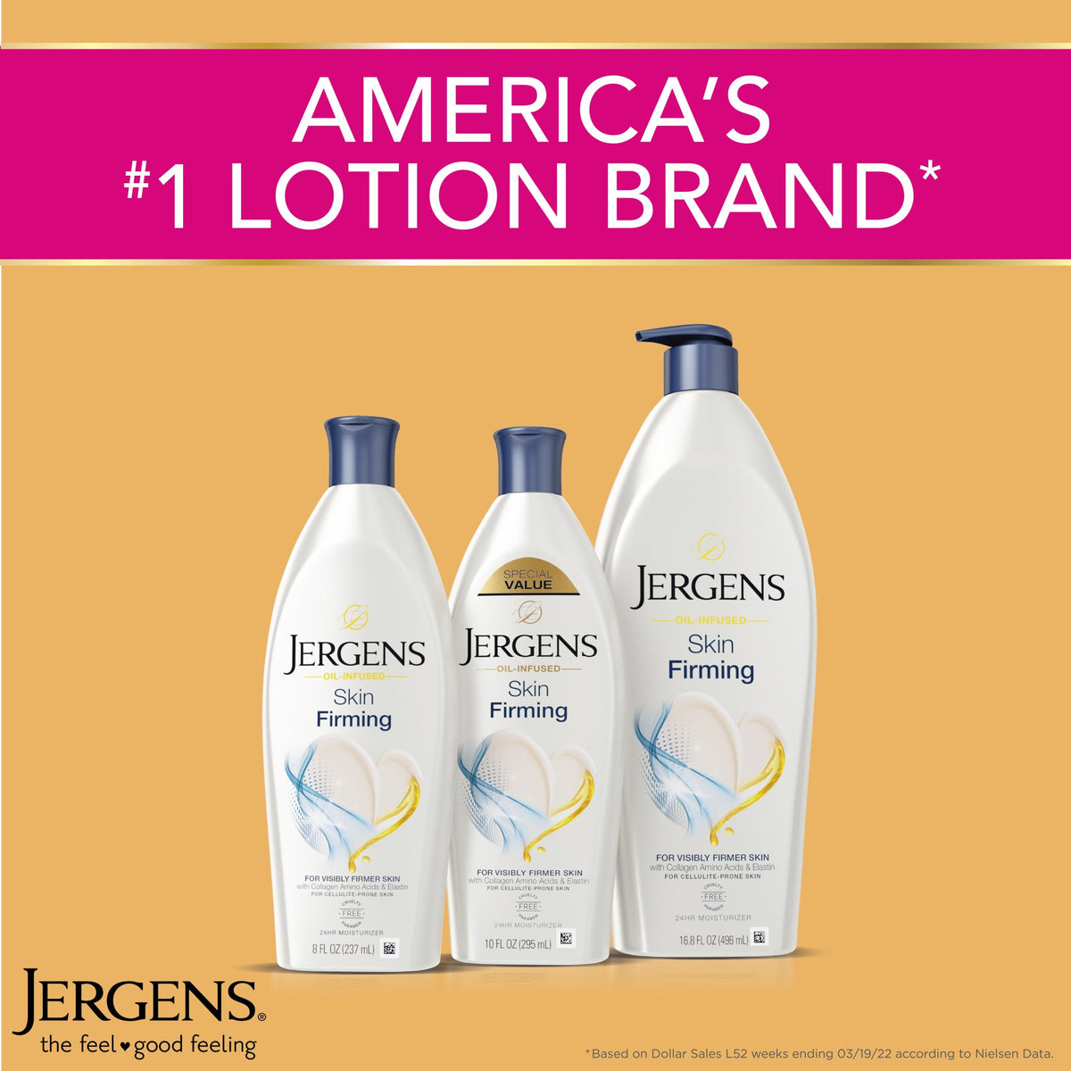 Jergens shea oil and vitamin E visuals indicating deep nourishment