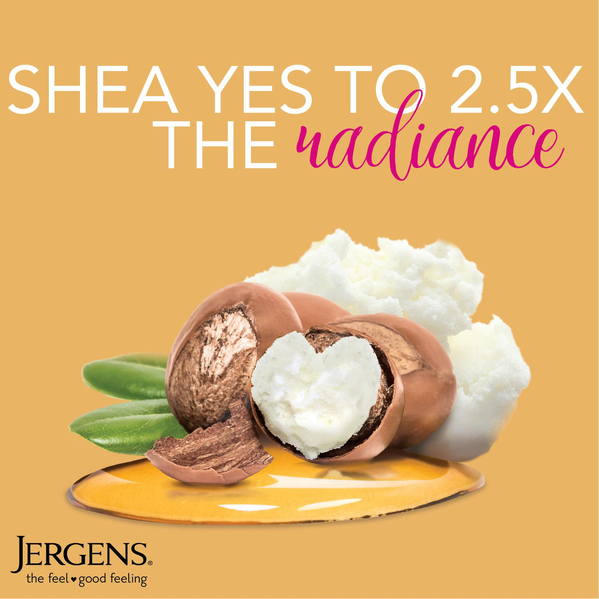 Jergens shea butter lotion texture close-up demonstrating creamy hydration